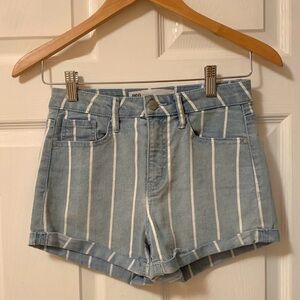 RSQ Sunset High Rise Striped Jean Shorts